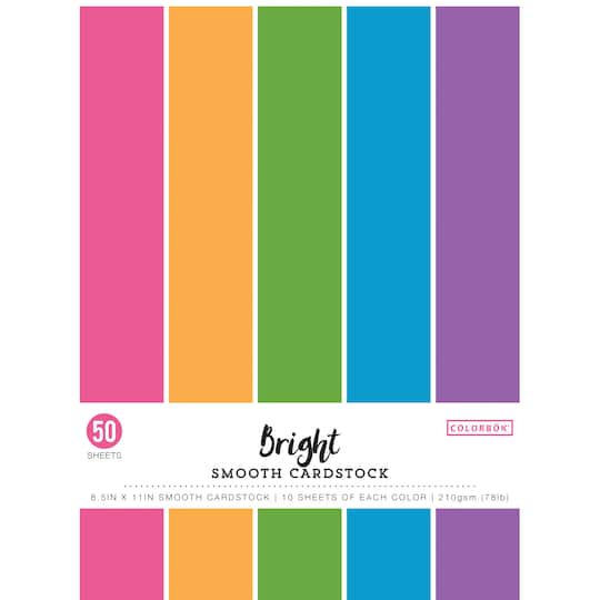 Colorbok&#xAE; Brights 8.5&#x22; x 11&#x22; Cardstock Paper, 50 Sheets